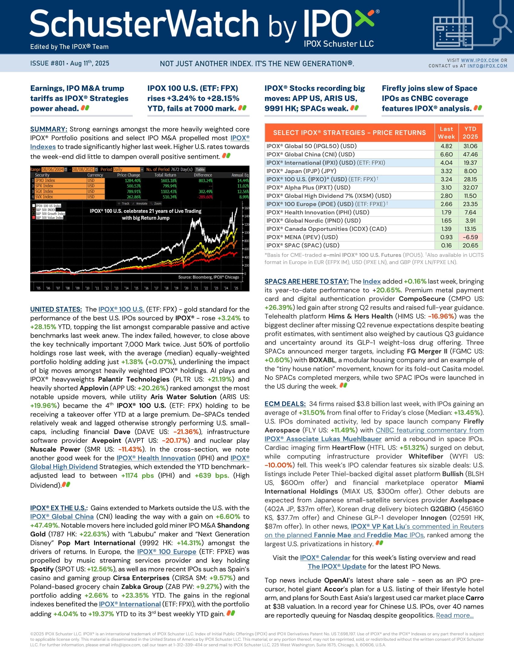 Front page of SchusterWatch #801 (8/11/2025)