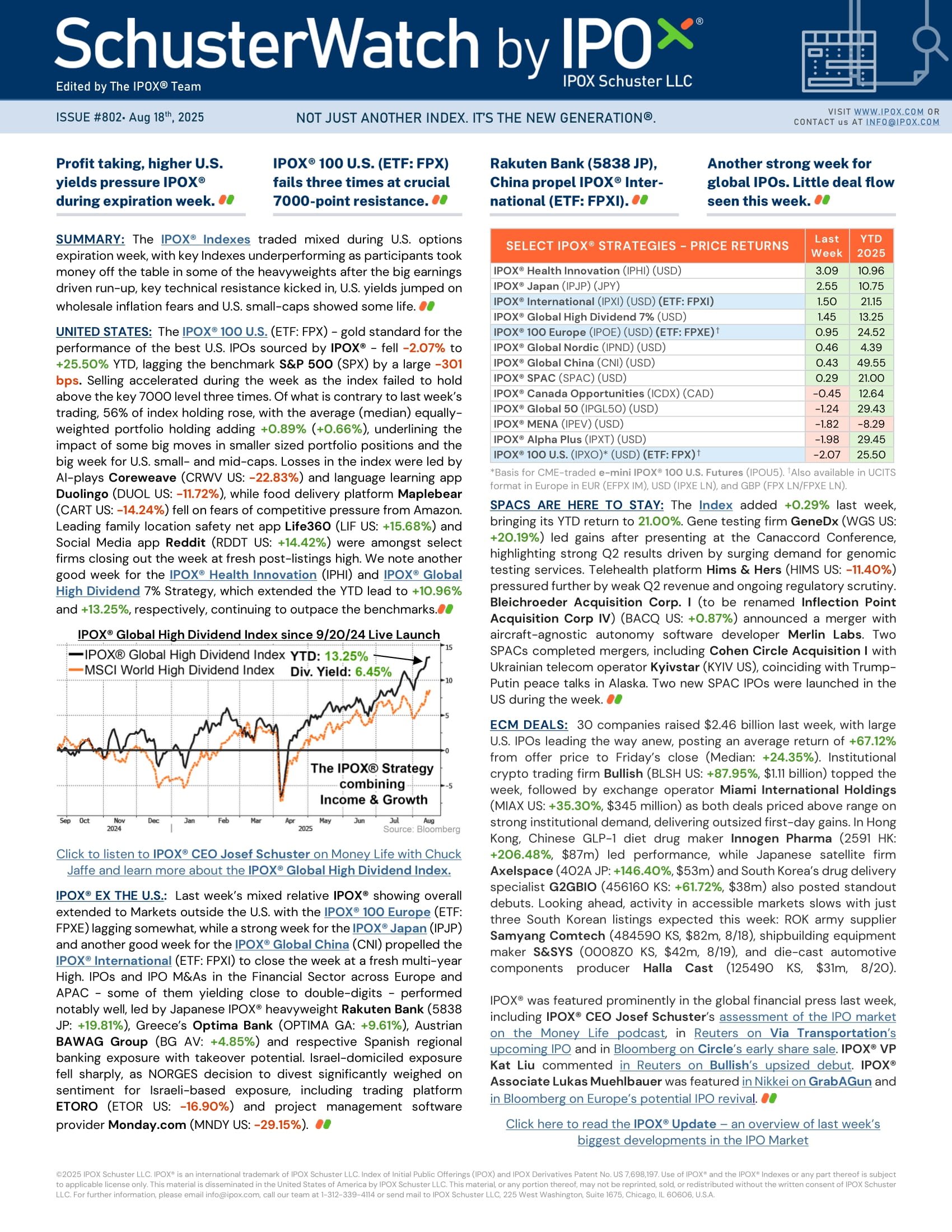 Front page of SchusterWatch #802 (8/18/2025)