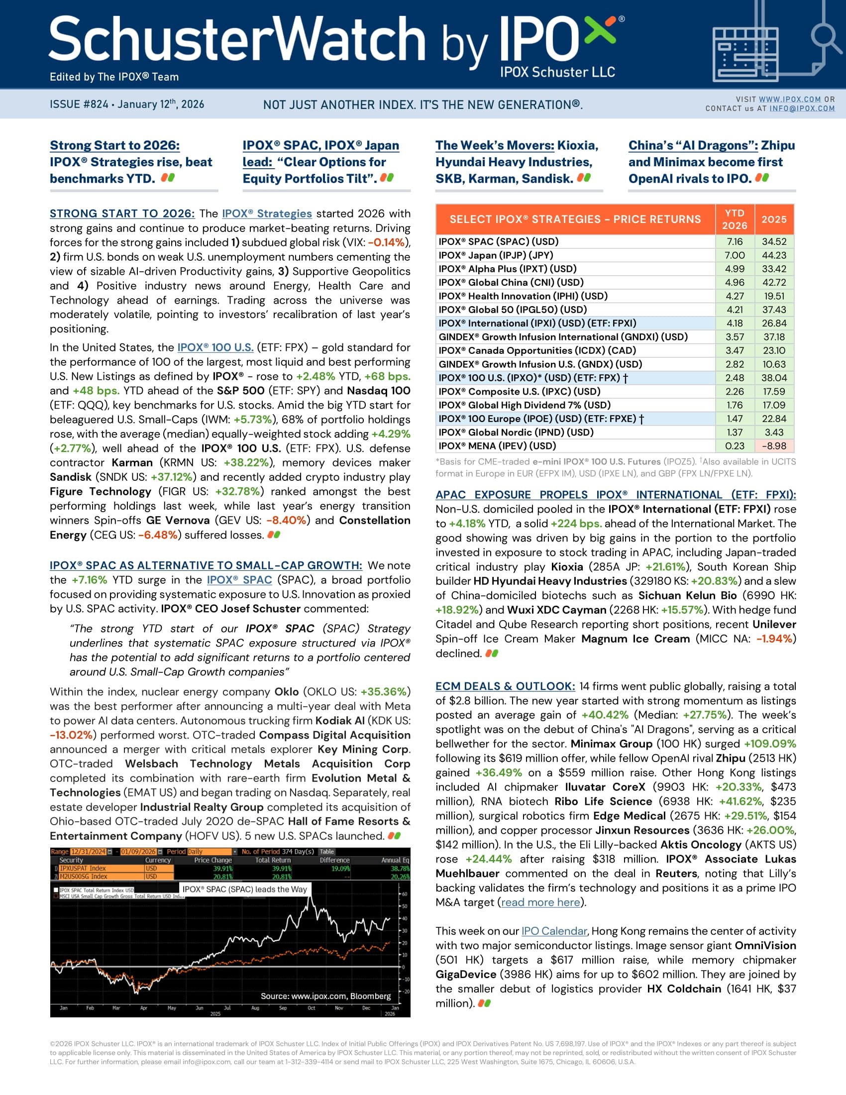 Front page of SchusterWatch #824 (1/12/2026)