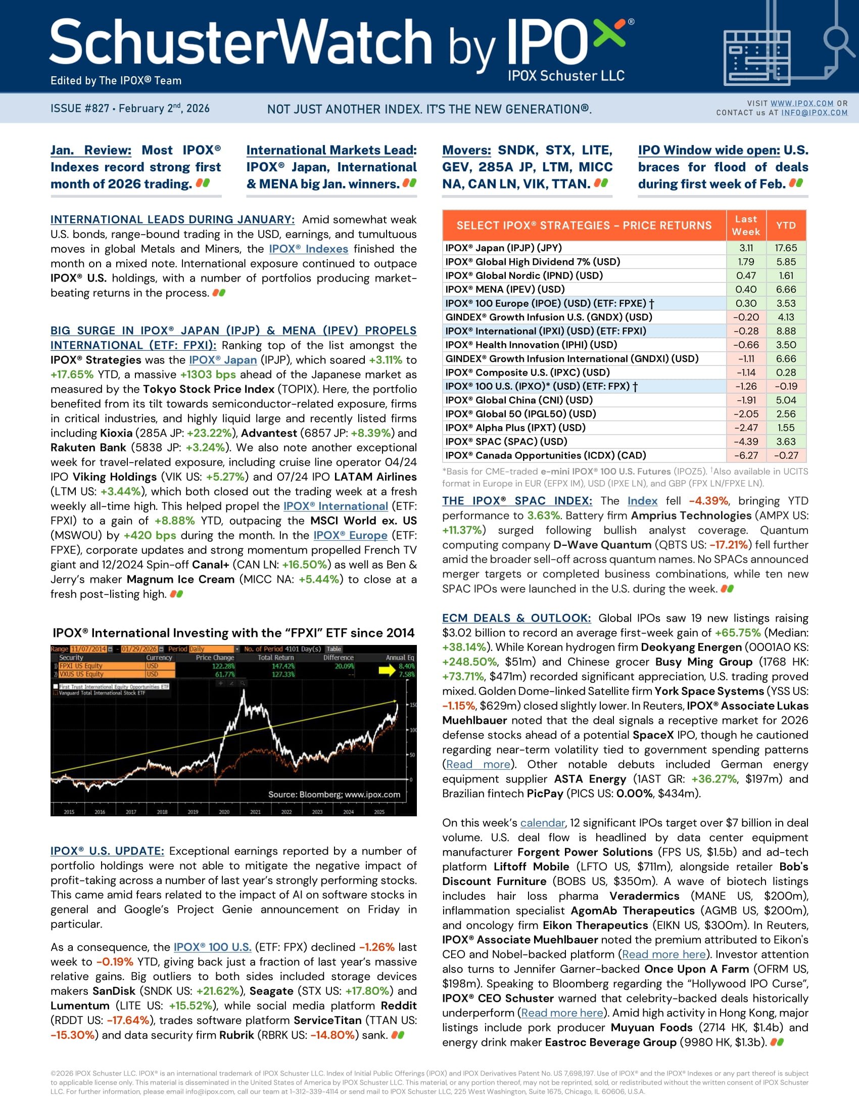 Front page of SchusterWatch #827 (2/2/2026)