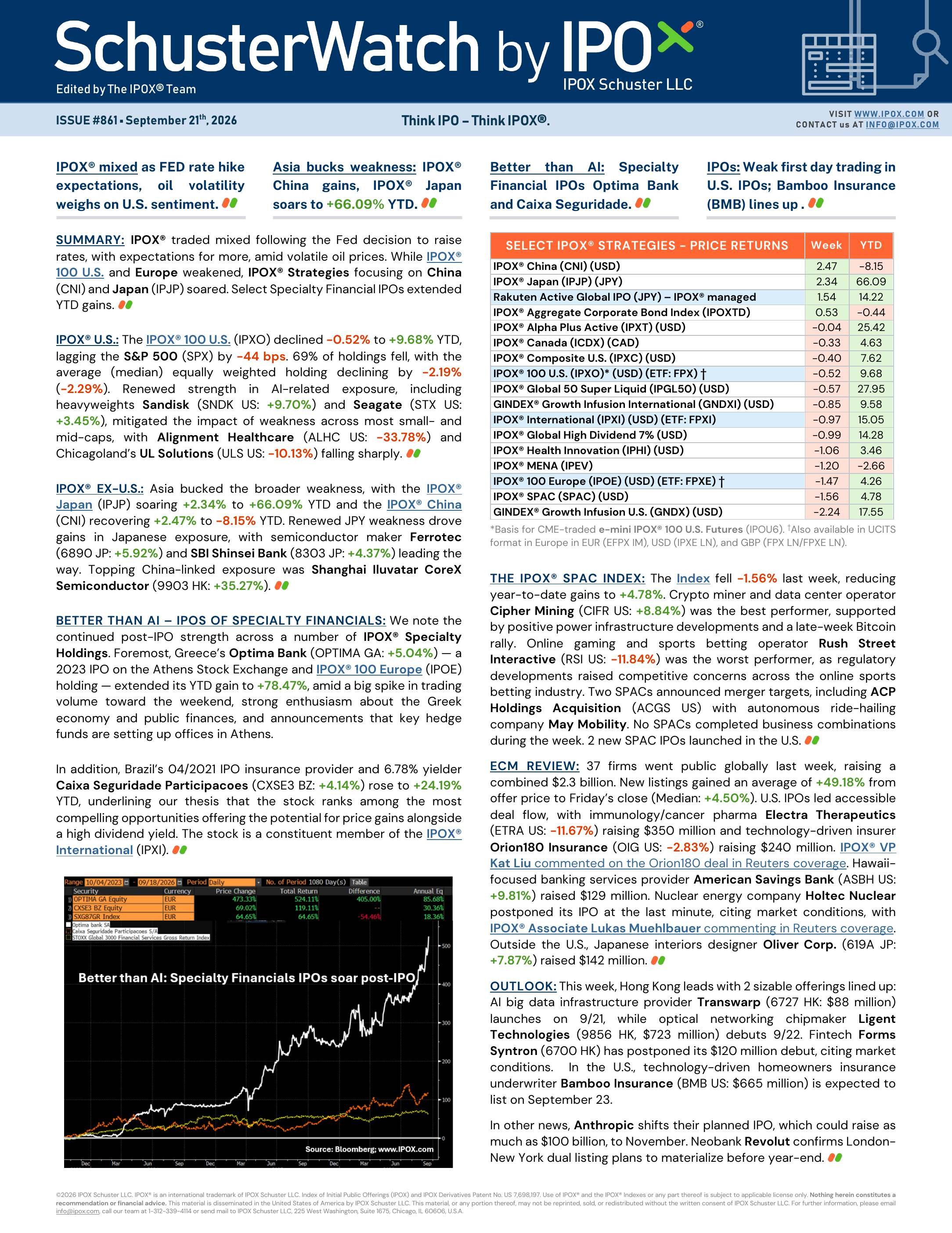 Front page of SchusterWatch #861 (09/21/2026)